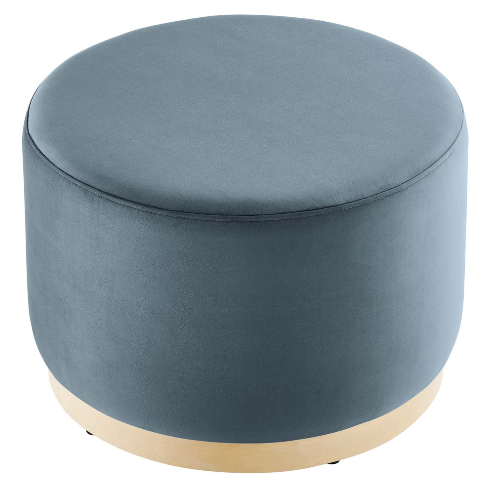 Tilden Large 23" Round Performance Velvet Upholstered Ottoman By Modway - EEI-6646 | Ottomans | Modishstore - 10
