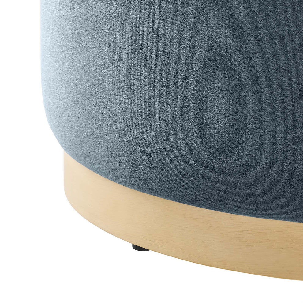 Tilden Large 23" Round Performance Velvet Upholstered Ottoman By Modway - EEI-6646 | Ottomans | Modishstore - 11