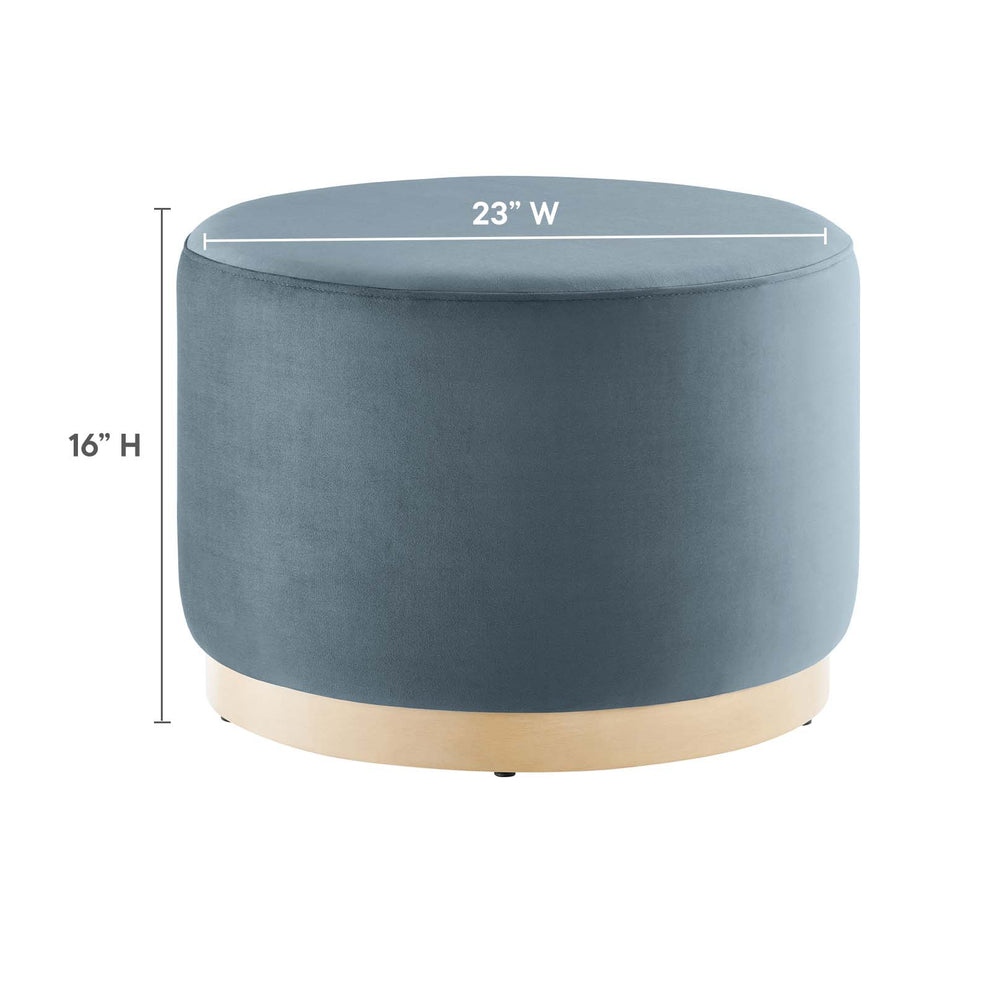 Tilden Large 23" Round Performance Velvet Upholstered Ottoman By Modway - EEI-6646 | Ottomans | Modishstore - 14