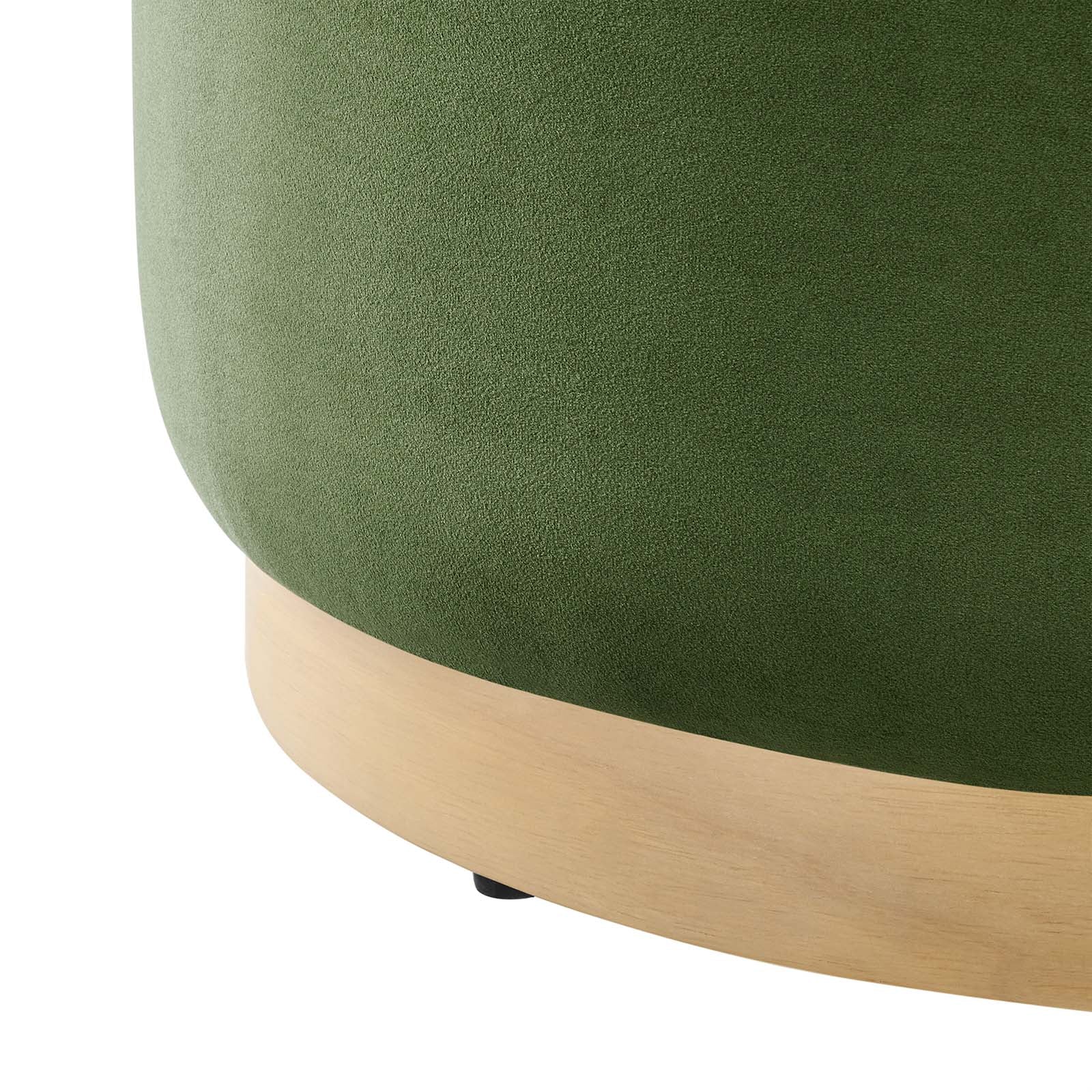 Tilden Large 23" Round Performance Velvet Upholstered Ottoman By Modway - EEI-6646 | Ottomans | Modishstore - 19