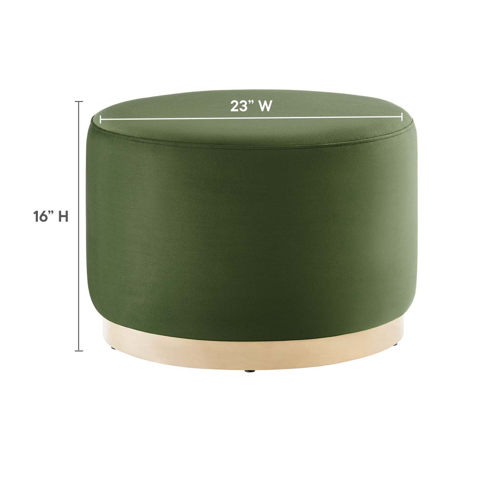 Tilden Large 23" Round Performance Velvet Upholstered Ottoman By Modway - EEI-6646 | Ottomans | Modishstore - 22