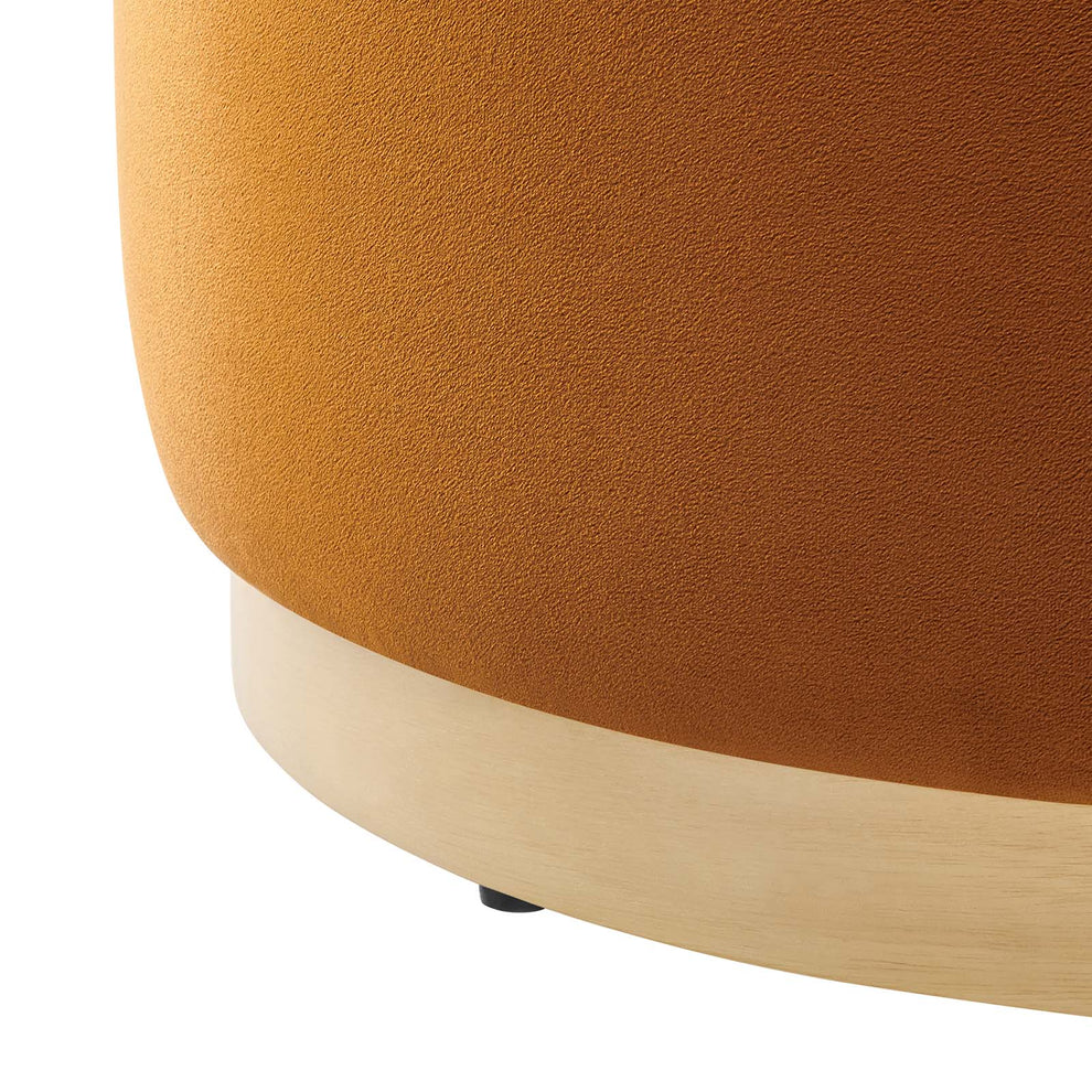 Tilden Large 23" Round Performance Velvet Upholstered Ottoman By Modway - EEI-6646 | Ottomans | Modishstore - 27