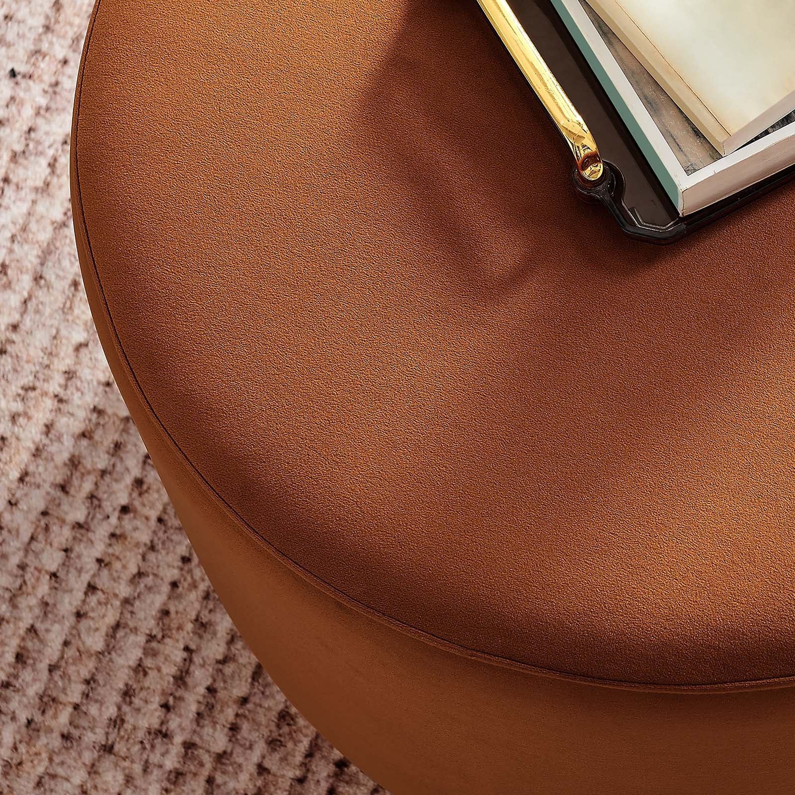 Tilden Large 23" Round Performance Velvet Upholstered Ottoman By Modway - EEI-6646 | Ottomans | Modishstore - 28