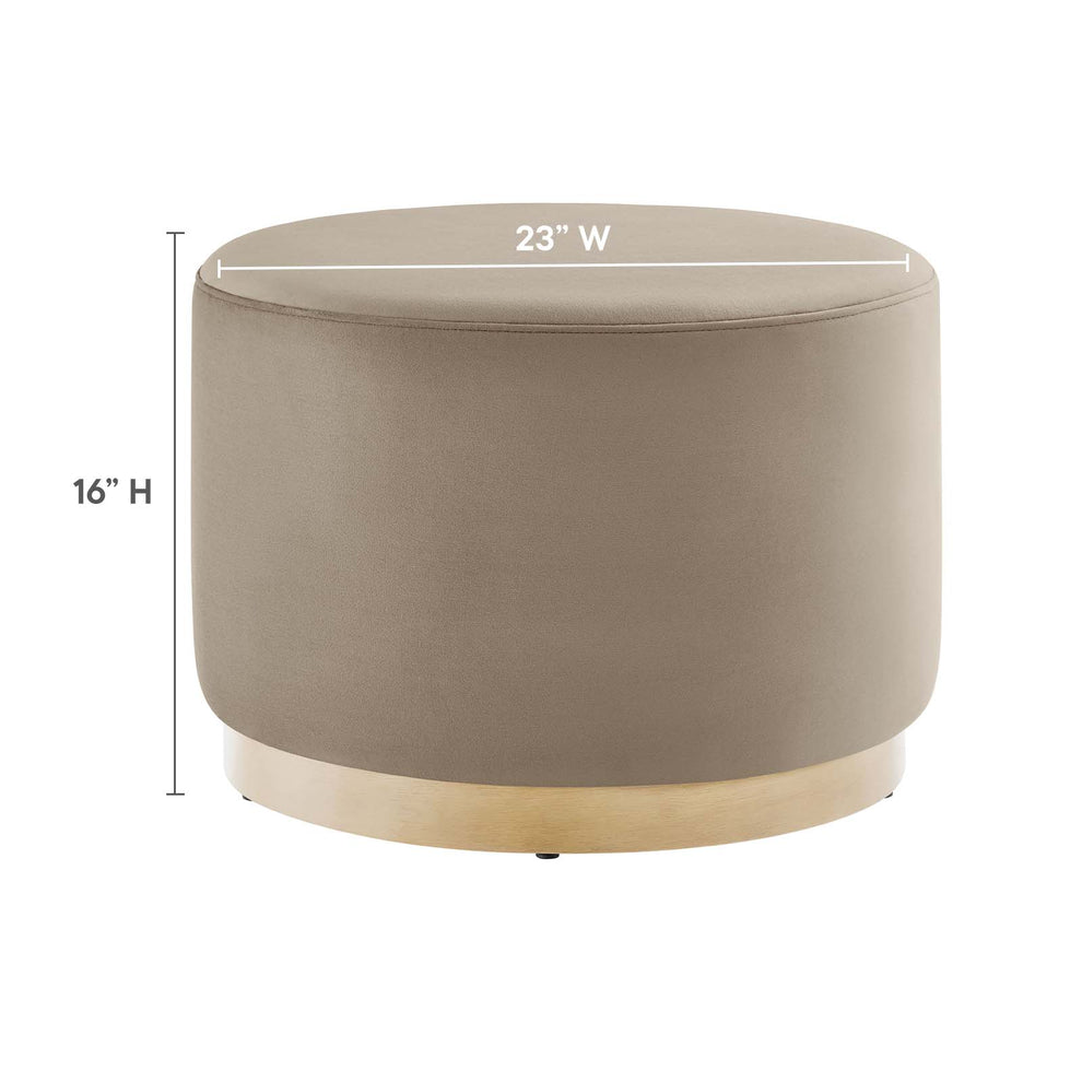 Tilden Large 23" Round Performance Velvet Upholstered Ottoman By Modway - EEI-6646 | Ottomans | Modishstore - 38