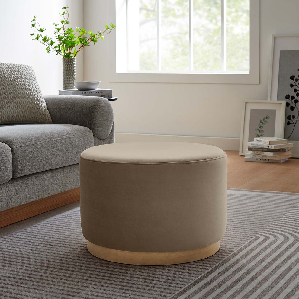 Tilden Large 23" Round Performance Velvet Upholstered Ottoman By Modway - EEI-6646 | Ottomans | Modishstore - 40
