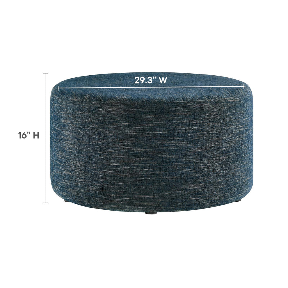 Callum Large 29" Round Woven Heathered Fabric Upholstered Ottoman By Modway - EEI-6647 | Ottomans | Modishstore - 6