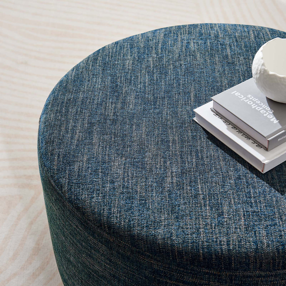 Callum Large 29" Round Woven Heathered Fabric Upholstered Ottoman By Modway - EEI-6647 | Ottomans | Modishstore - 7