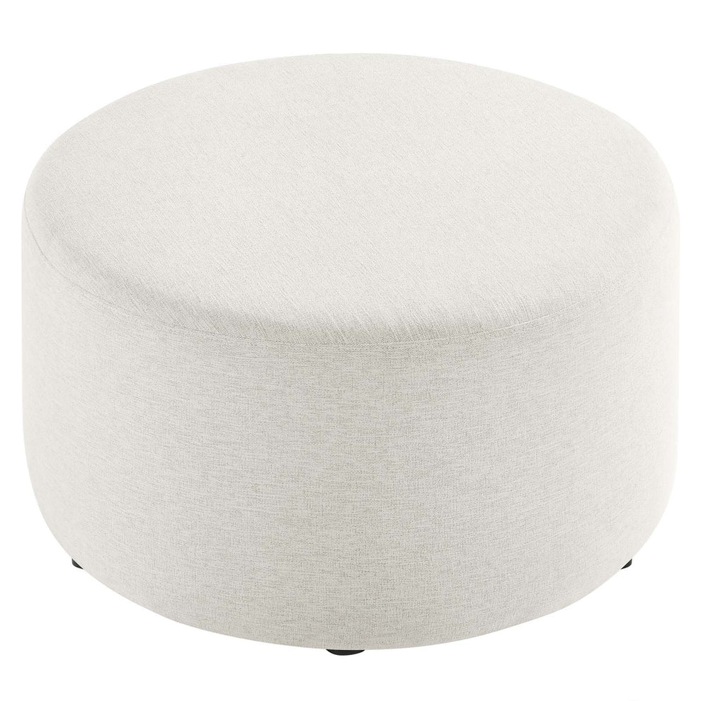 Callum Large 29" Round Woven Heathered Fabric Upholstered Ottoman By Modway - EEI-6647 | Ottomans | Modishstore - 9