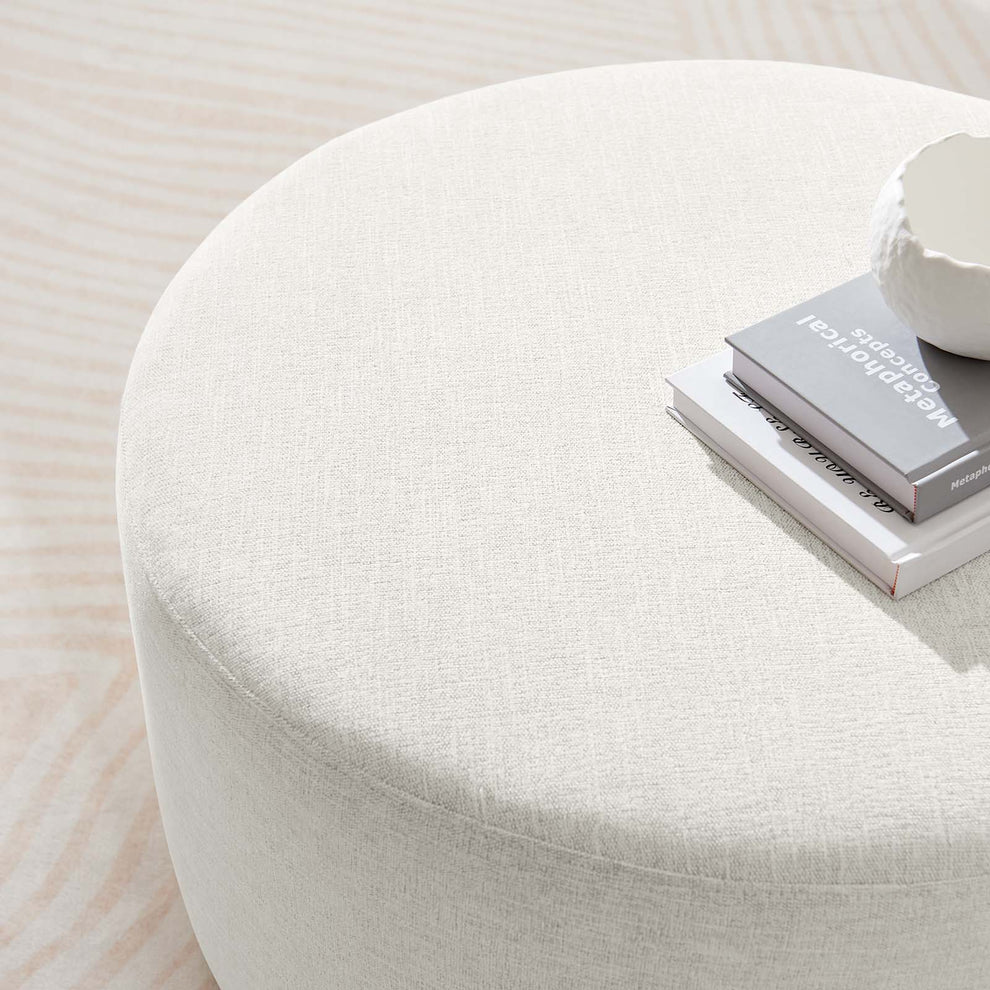Callum Large 29" Round Woven Heathered Fabric Upholstered Ottoman By Modway - EEI-6647 | Ottomans | Modishstore - 13