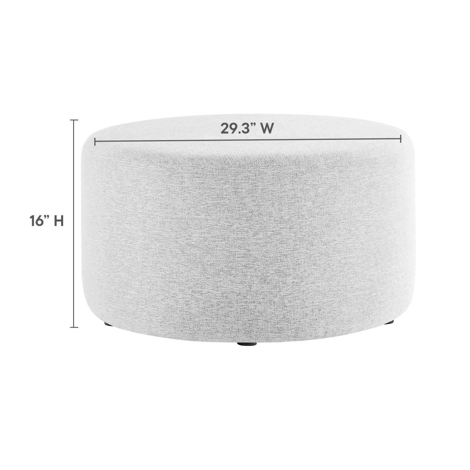 Callum Large 29" Round Woven Heathered Fabric Upholstered Ottoman By Modway - EEI-6647 | Ottomans | Modishstore - 19