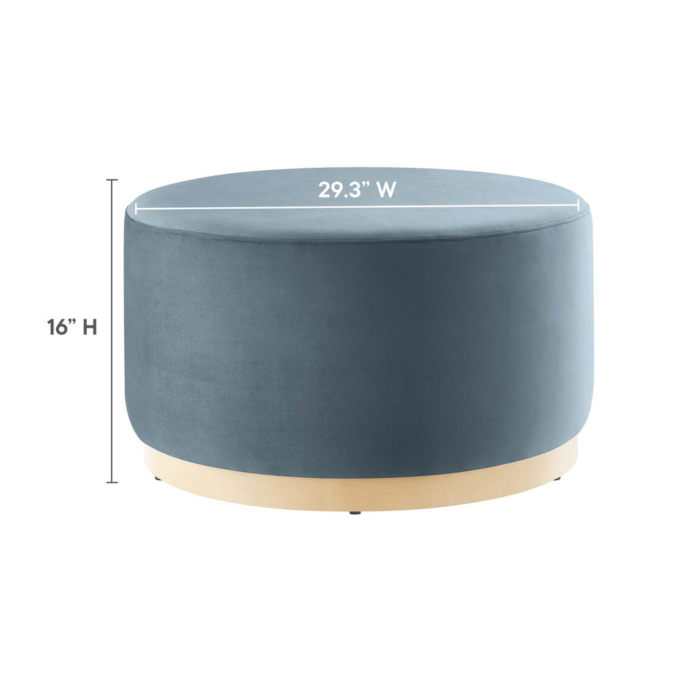 Tilden Large 29" Round Performance Velvet Upholstered Ottoman By Modway - EEI-6648 | Ottomans | Modishstore - 12