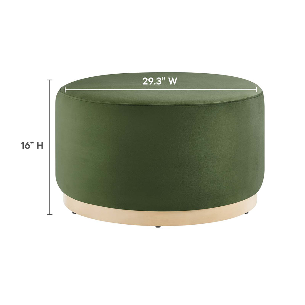 Tilden Large 29" Round Performance Velvet Upholstered Ottoman By Modway - EEI-6648 | Ottomans | Modishstore - 19