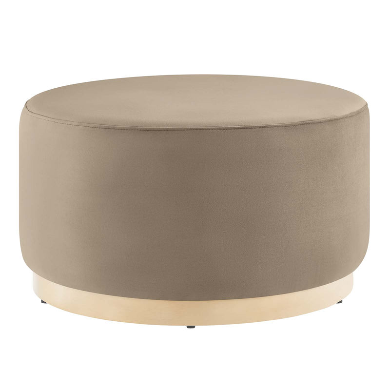 Tilden Large 29" Round Performance Velvet Upholstered Ottoman By Modway - EEI-6648 | Ottomans | Modishstore - 29