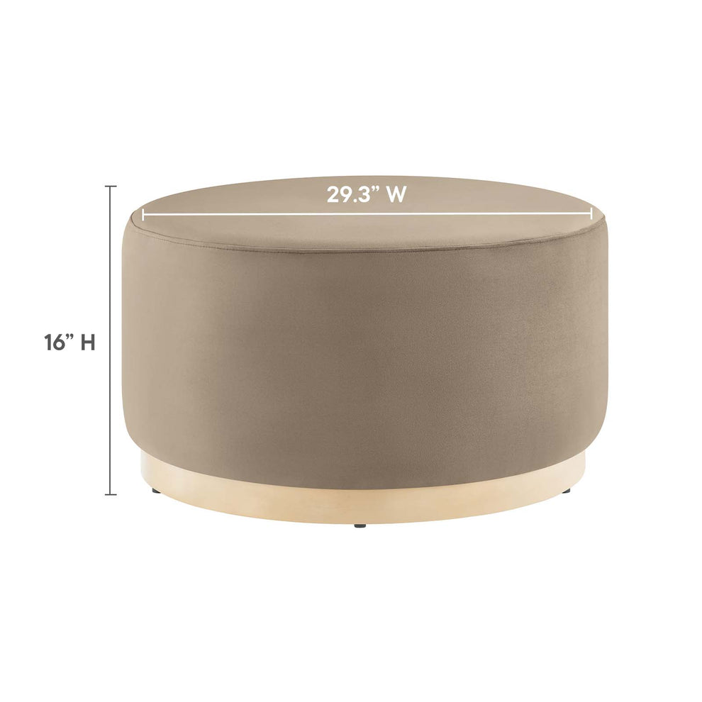 Tilden Large 29" Round Performance Velvet Upholstered Ottoman By Modway - EEI-6648 | Ottomans | Modishstore - 33