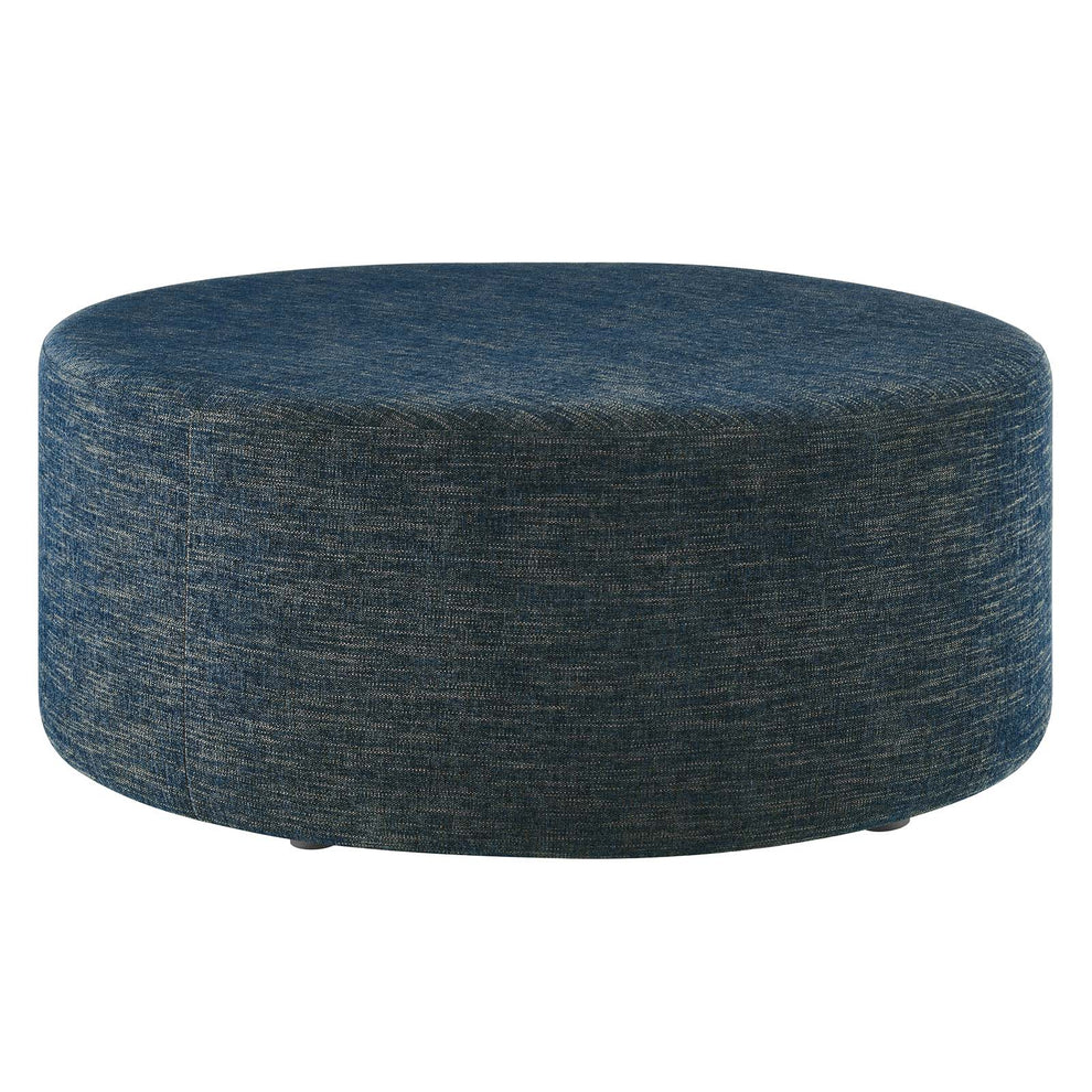 Callum Large 38" Round Woven Heathered Fabric Upholstered Ottoman By Modway - EEI-6649 | Ottomans | Modishstore - 2