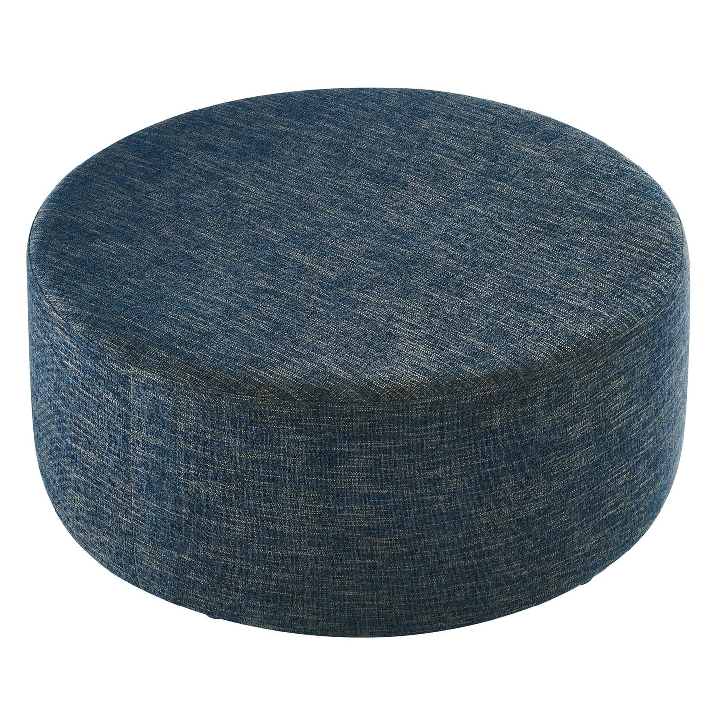 Callum Large 38" Round Woven Heathered Fabric Upholstered Ottoman By Modway - EEI-6649 | Ottomans | Modishstore - 3