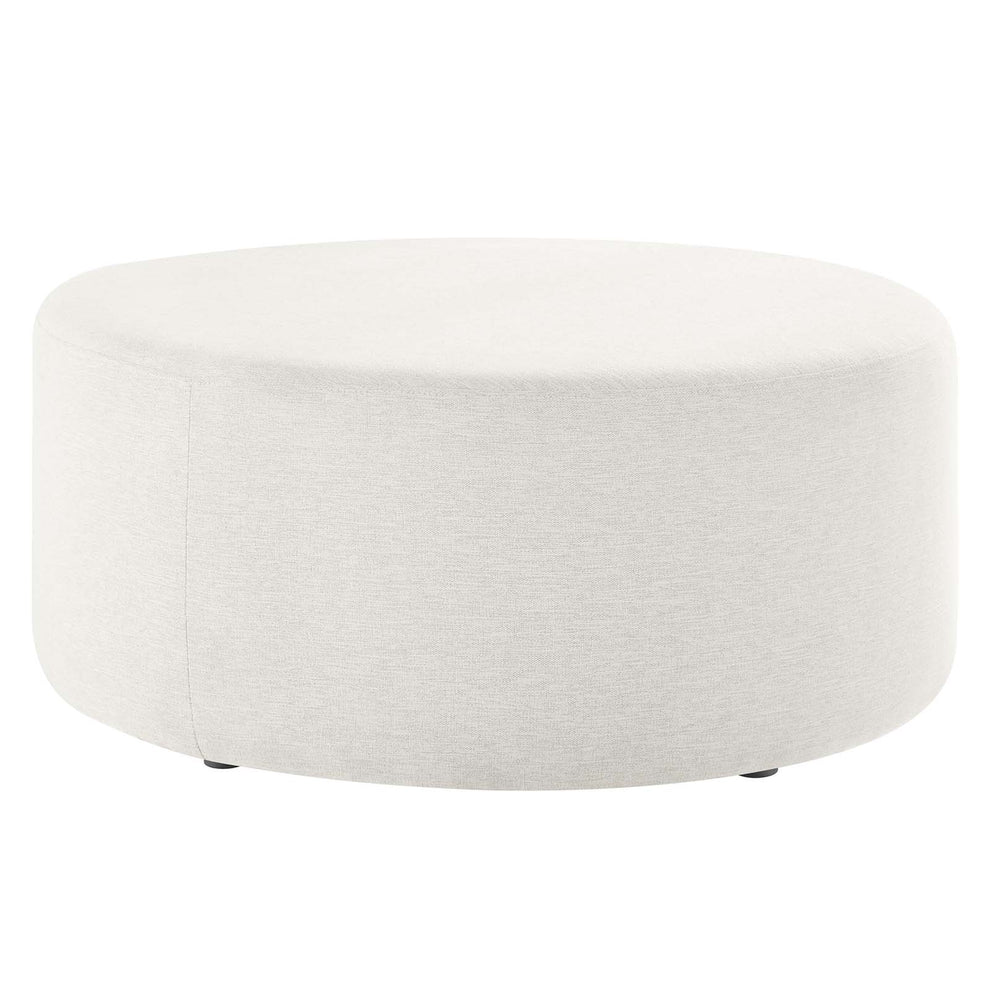 Callum Large 38" Round Woven Heathered Fabric Upholstered Ottoman By Modway - EEI-6649 | Ottomans | Modishstore - 8