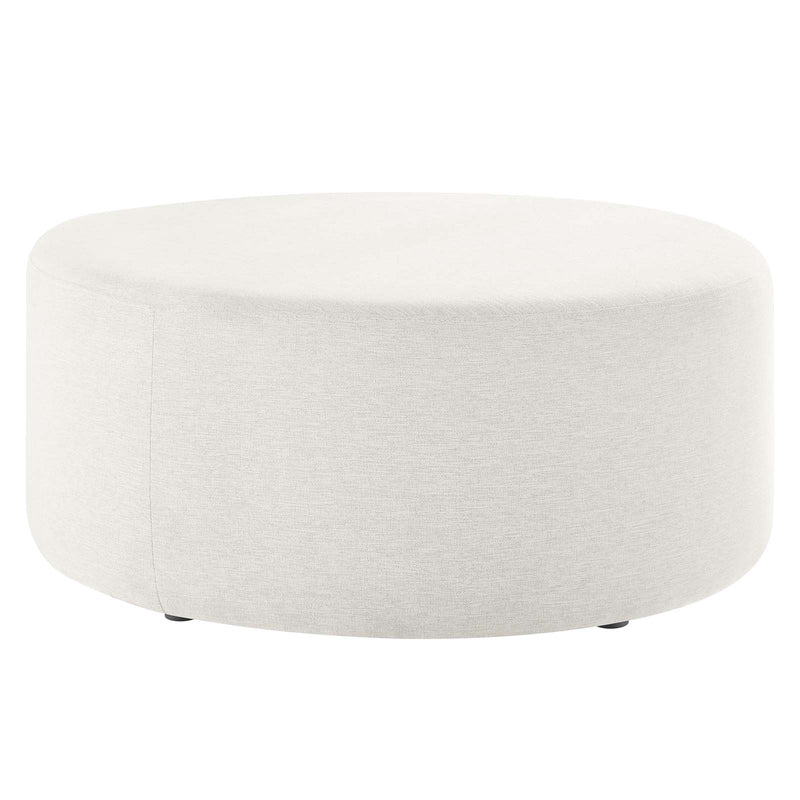 Callum Large 38" Round Woven Heathered Fabric Upholstered Ottoman By Modway - EEI-6649 | Ottomans | Modishstore - 8
