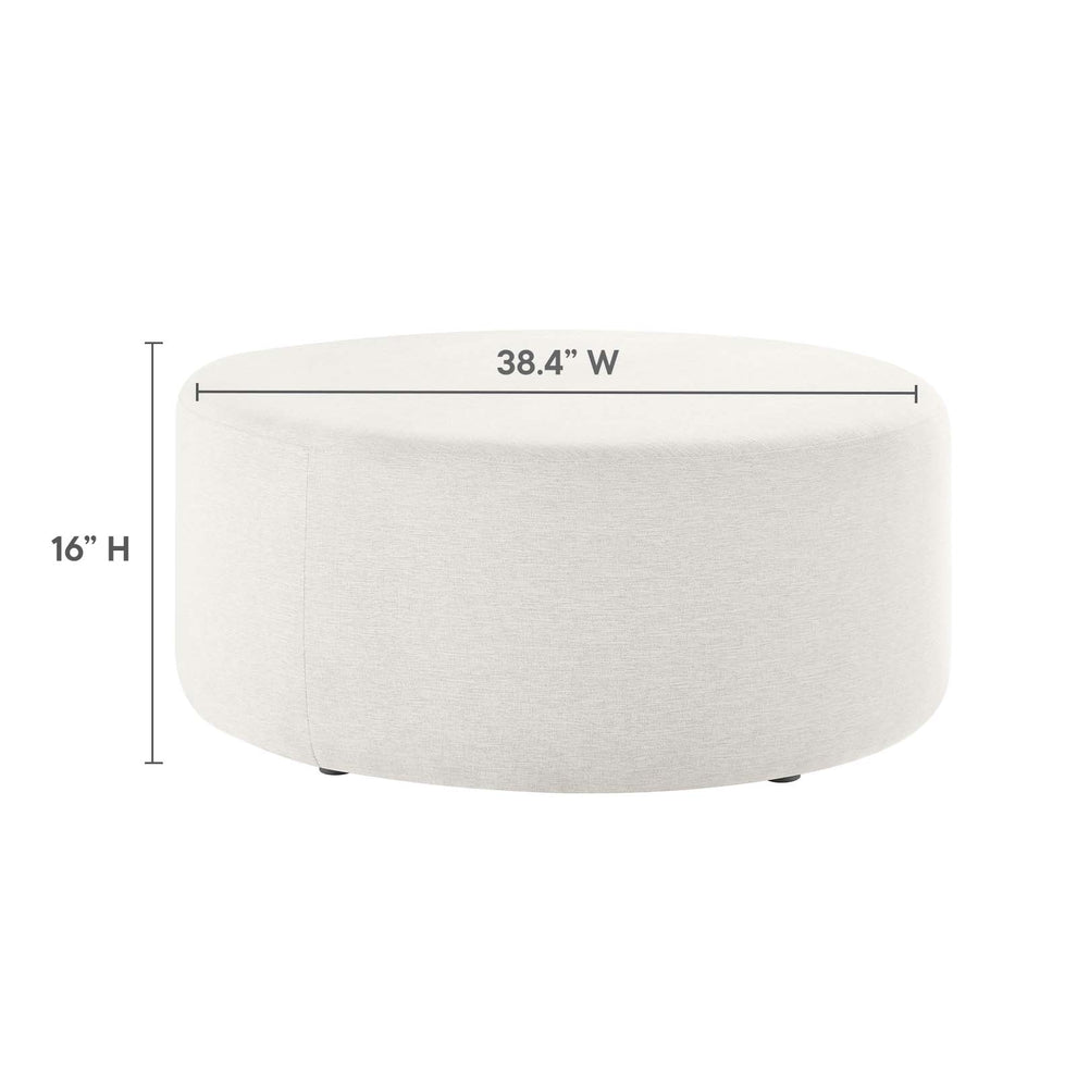 Callum Large 38" Round Woven Heathered Fabric Upholstered Ottoman By Modway - EEI-6649 | Ottomans | Modishstore - 12