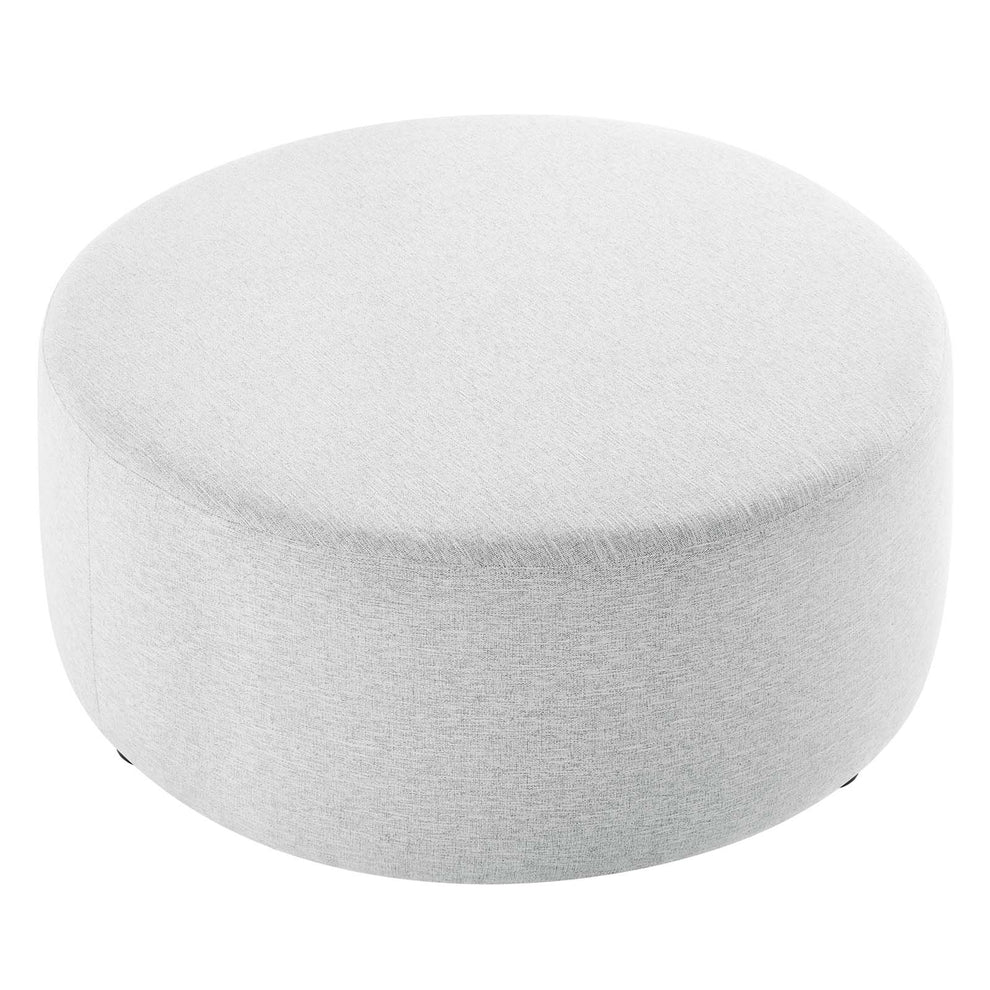 Callum Large 38" Round Woven Heathered Fabric Upholstered Ottoman By Modway - EEI-6649 | Ottomans | Modishstore - 16