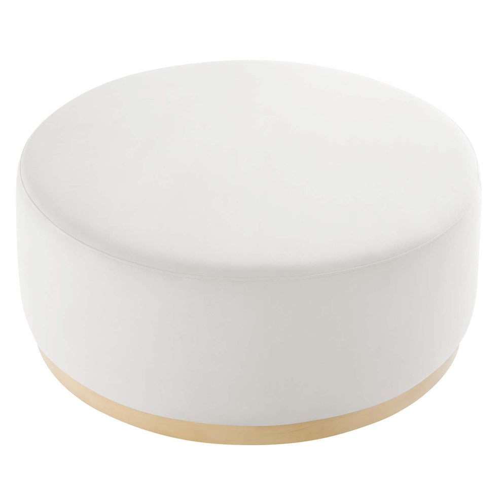 Tilden Large 38" Round Performance Velvet Upholstered Ottoman By Modway - EEI-6650 | Ottomans | Modishstore - 3