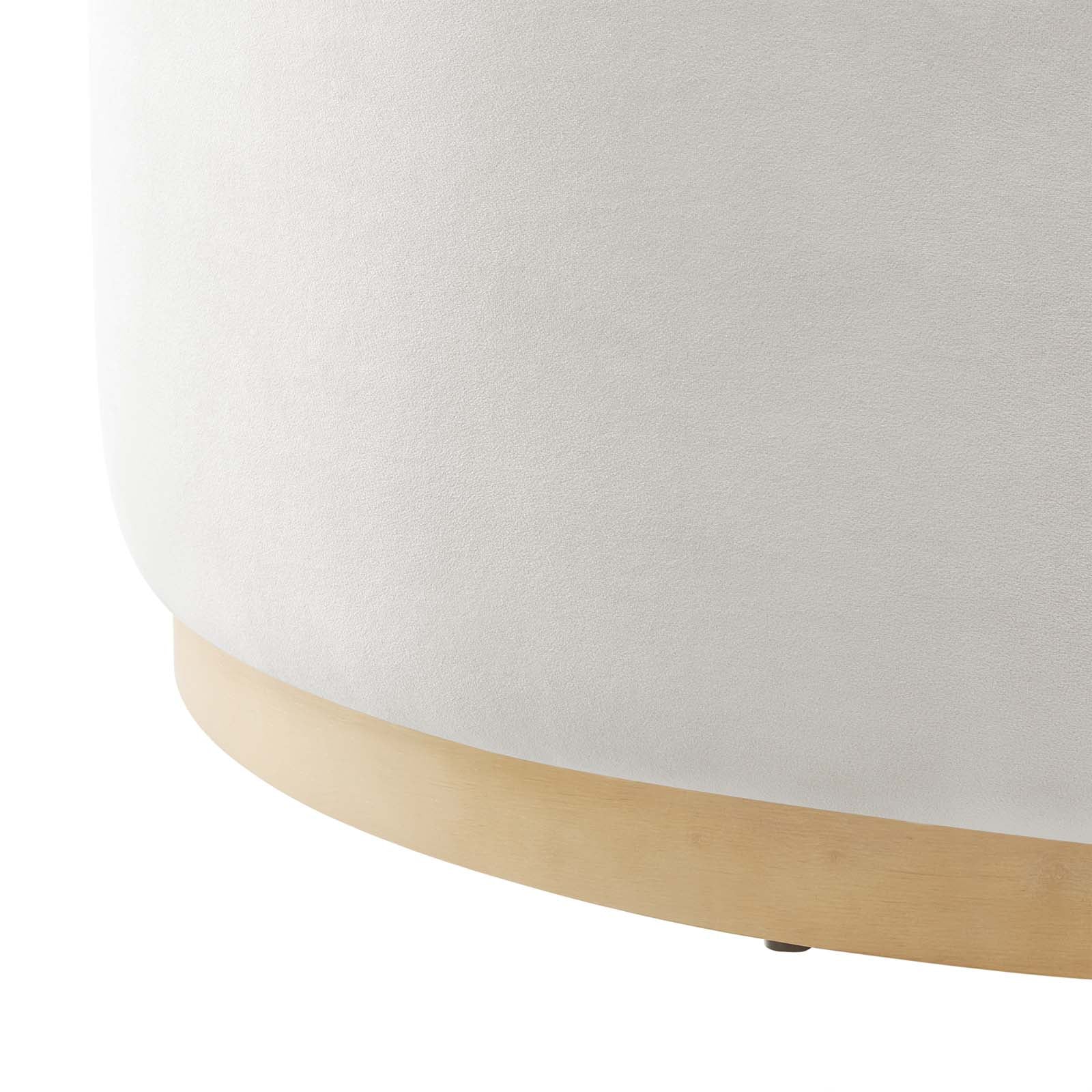 Tilden Large 38" Round Performance Velvet Upholstered Ottoman By Modway - EEI-6650 | Ottomans | Modishstore - 4