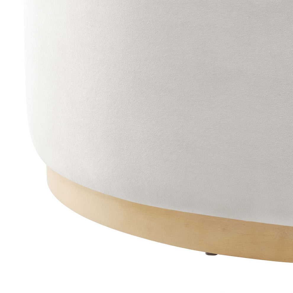 Tilden Large 38" Round Performance Velvet Upholstered Ottoman By Modway - EEI-6650 | Ottomans | Modishstore - 4