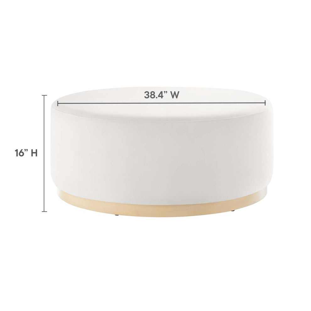 Tilden Large 38" Round Performance Velvet Upholstered Ottoman By Modway - EEI-6650 | Ottomans | Modishstore - 6