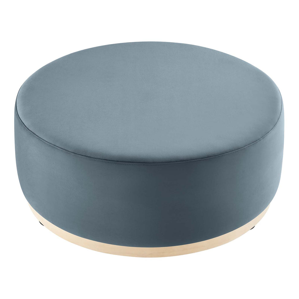 Tilden Large 38" Round Performance Velvet Upholstered Ottoman By Modway - EEI-6650 | Ottomans | Modishstore - 9