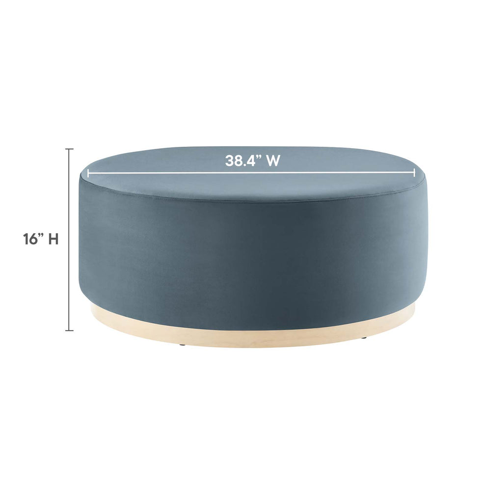 Tilden Large 38" Round Performance Velvet Upholstered Ottoman By Modway - EEI-6650 | Ottomans | Modishstore - 12