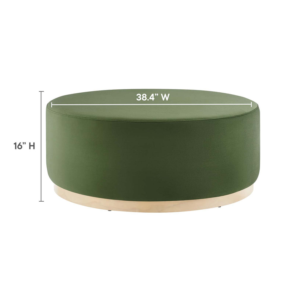 Tilden Large 38" Round Performance Velvet Upholstered Ottoman By Modway - EEI-6650 | Ottomans | Modishstore - 19