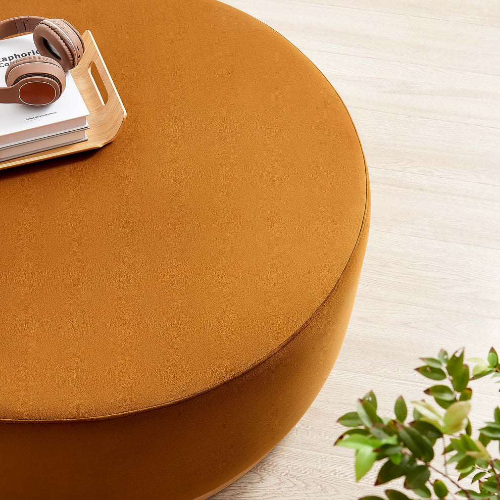 Tilden Large 38" Round Performance Velvet Upholstered Ottoman By Modway - EEI-6650 | Ottomans | Modishstore - 27