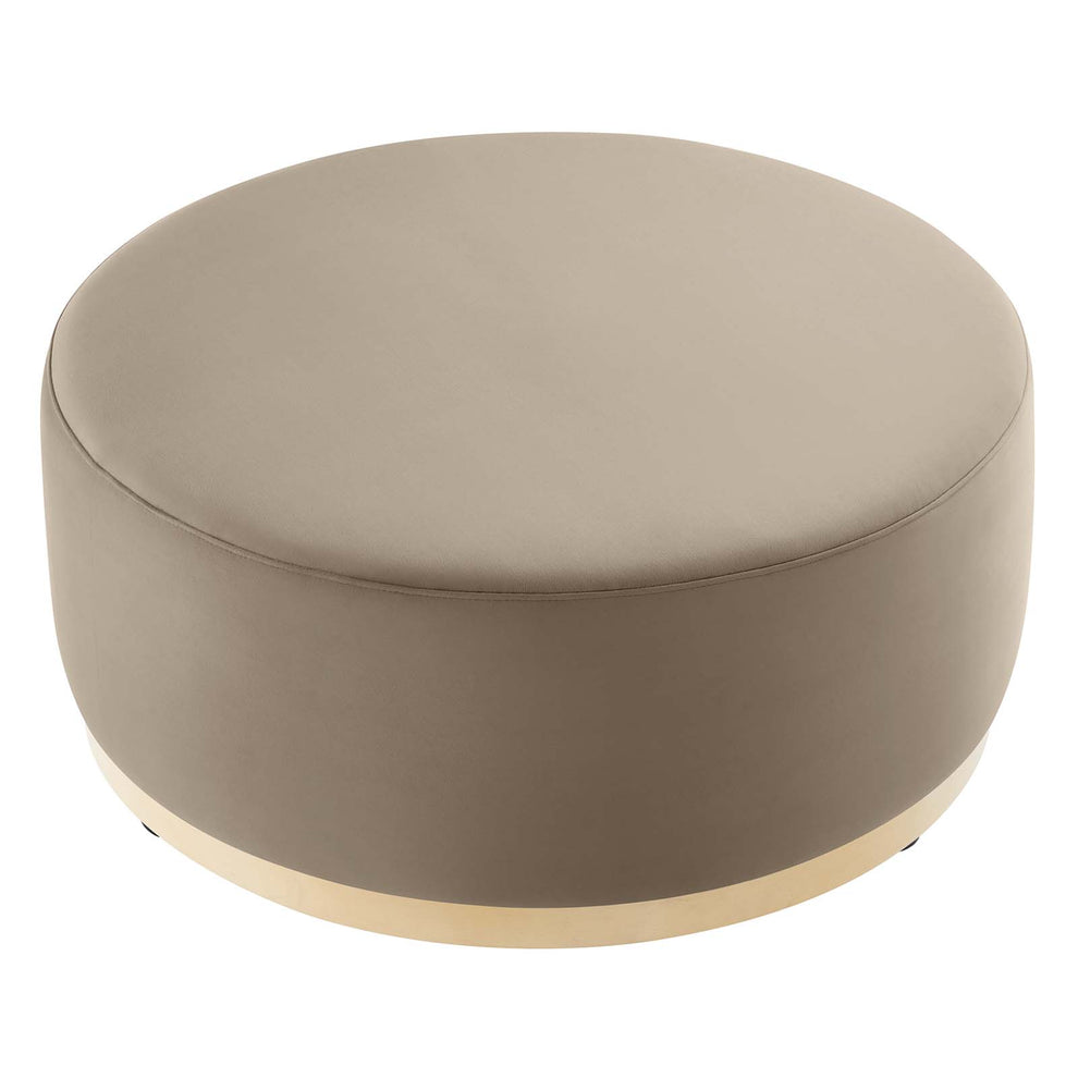 Tilden Large 38" Round Performance Velvet Upholstered Ottoman By Modway - EEI-6650 | Ottomans | Modishstore - 30