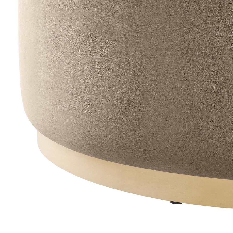 Tilden Large 38" Round Performance Velvet Upholstered Ottoman By Modway - EEI-6650 | Ottomans | Modishstore - 31