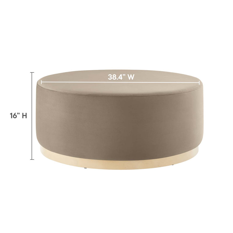 Tilden Large 38" Round Performance Velvet Upholstered Ottoman By Modway - EEI-6650 | Ottomans | Modishstore - 33