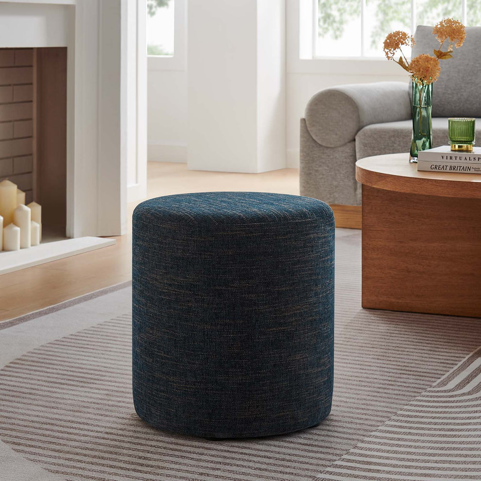 Callum 16" Round Woven Heathered Fabric Upholstered Ottoman By Modway - EEI-6651 | Ottomans | Modishstore - 8