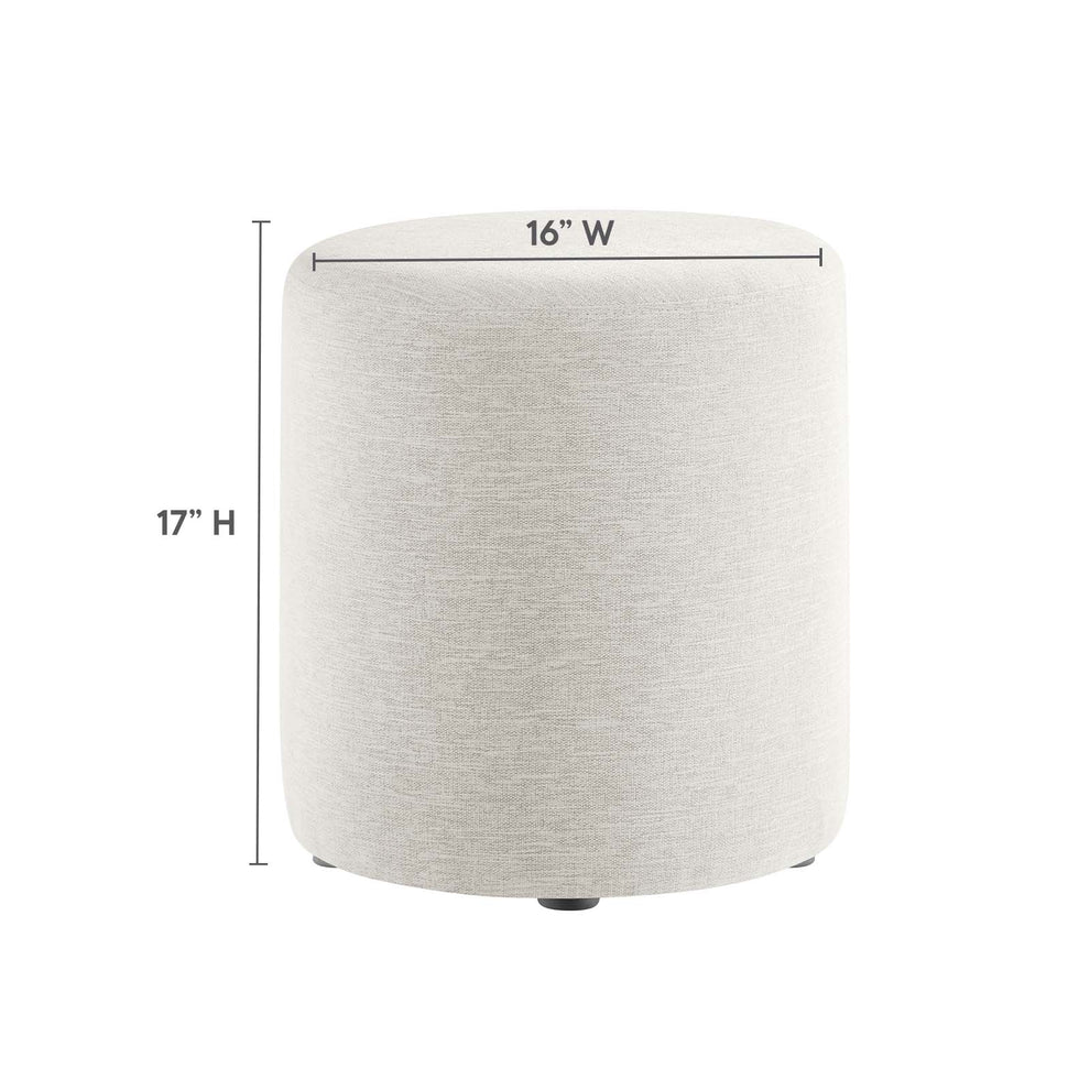 Callum 16" Round Woven Heathered Fabric Upholstered Ottoman By Modway - EEI-6651 | Ottomans | Modishstore - 14