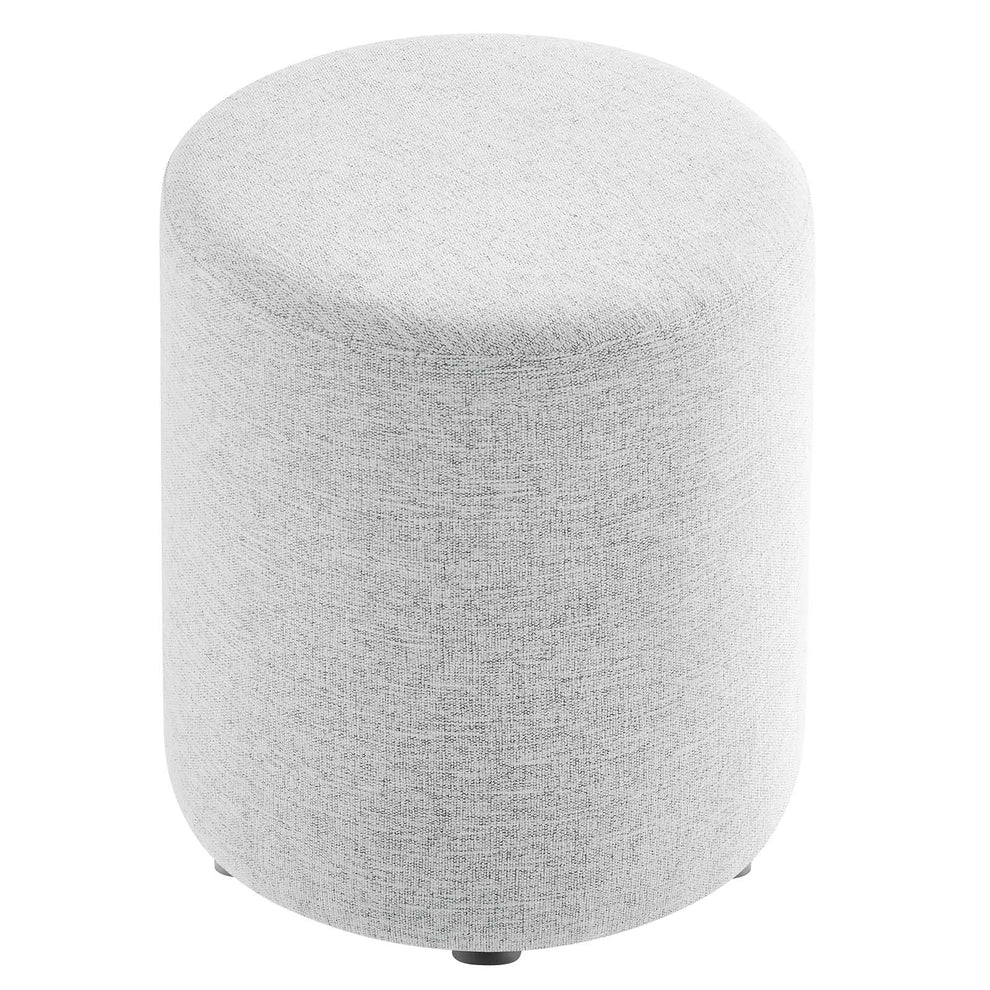 Callum 16" Round Woven Heathered Fabric Upholstered Ottoman By Modway - EEI-6651 | Ottomans | Modishstore - 18