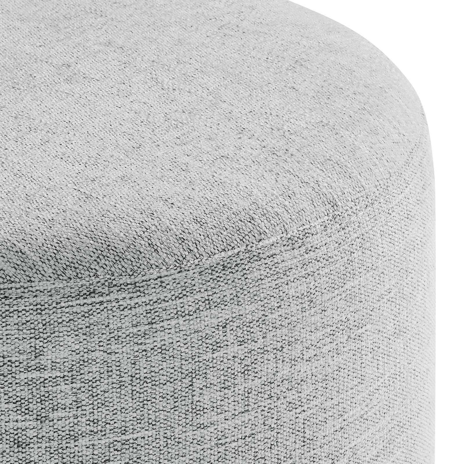 Callum 16" Round Woven Heathered Fabric Upholstered Ottoman By Modway - EEI-6651 | Ottomans | Modishstore - 19