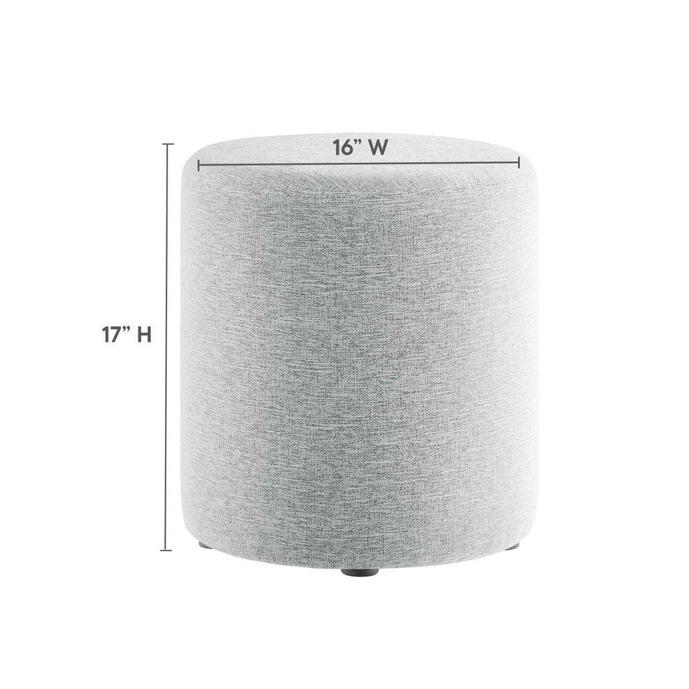 Callum 16" Round Woven Heathered Fabric Upholstered Ottoman By Modway - EEI-6651 | Ottomans | Modishstore - 22