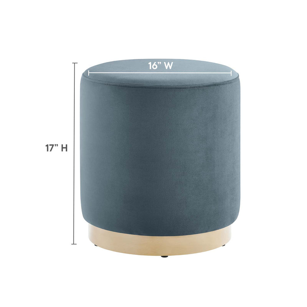 Tilden 16" Round Performance Velvet Upholstered Ottoman By Modway - EEI-6652 | Ottomans | Modishstore - 14