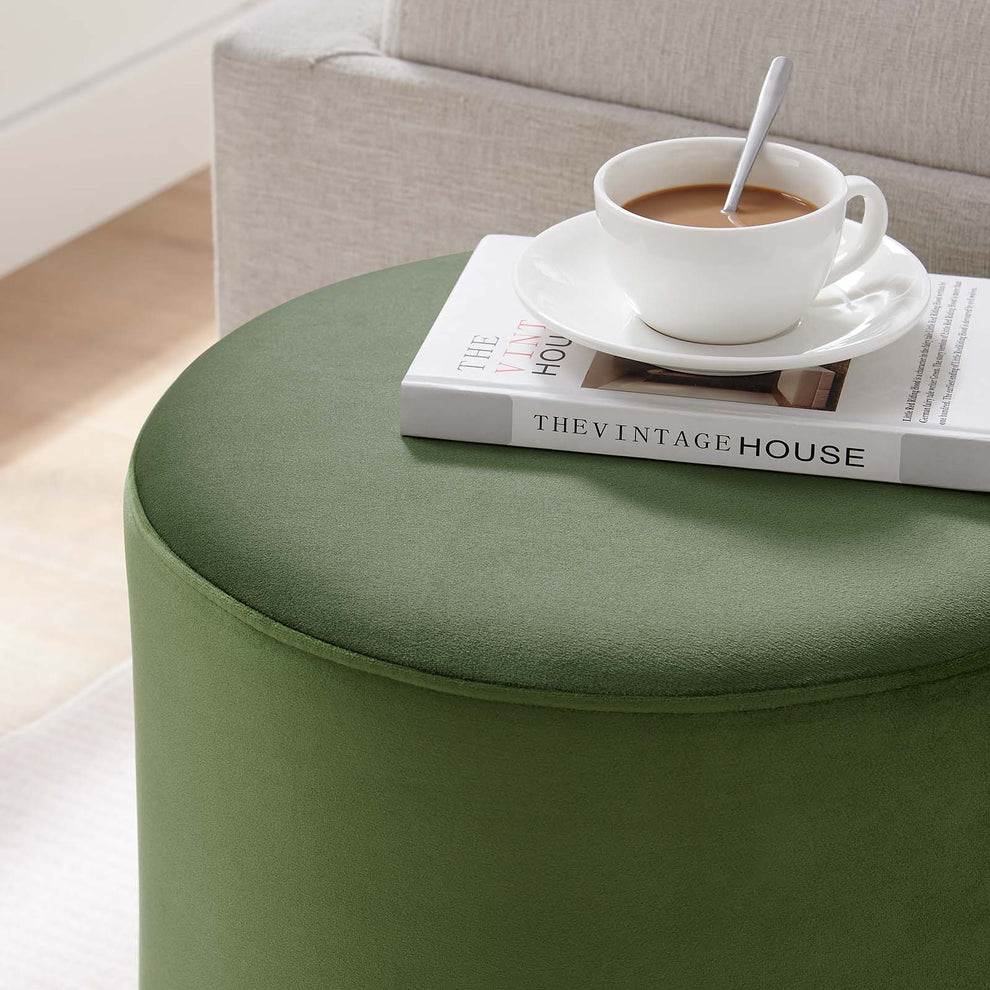Tilden 16" Round Performance Velvet Upholstered Ottoman By Modway - EEI-6652 | Ottomans | Modishstore - 20