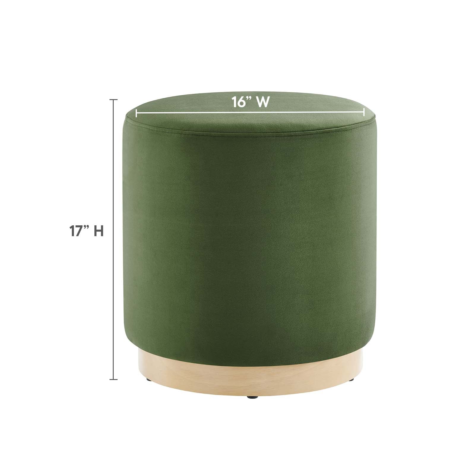 Tilden 16" Round Performance Velvet Upholstered Ottoman By Modway - EEI-6652 | Ottomans | Modishstore - 22