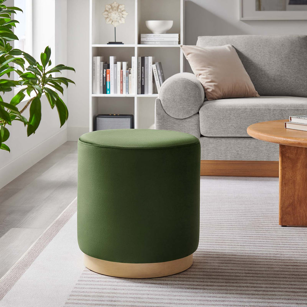 Tilden 16" Round Performance Velvet Upholstered Ottoman By Modway - EEI-6652 | Ottomans | Modishstore - 24