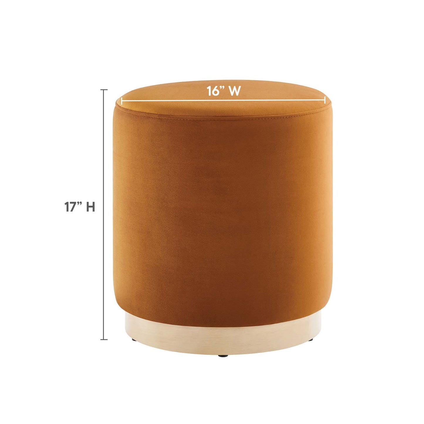 Tilden 16" Round Performance Velvet Upholstered Ottoman By Modway - EEI-6652 | Ottomans | Modishstore - 30