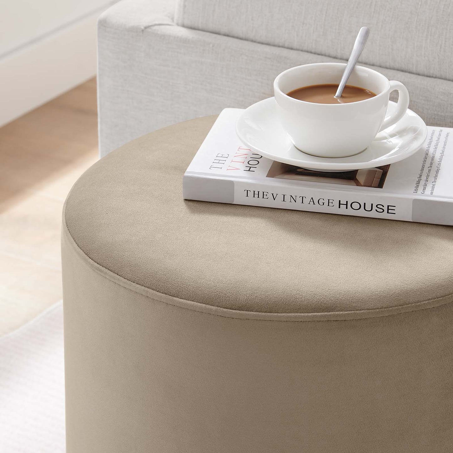 Tilden 16" Round Performance Velvet Upholstered Ottoman By Modway - EEI-6652 | Ottomans | Modishstore - 36