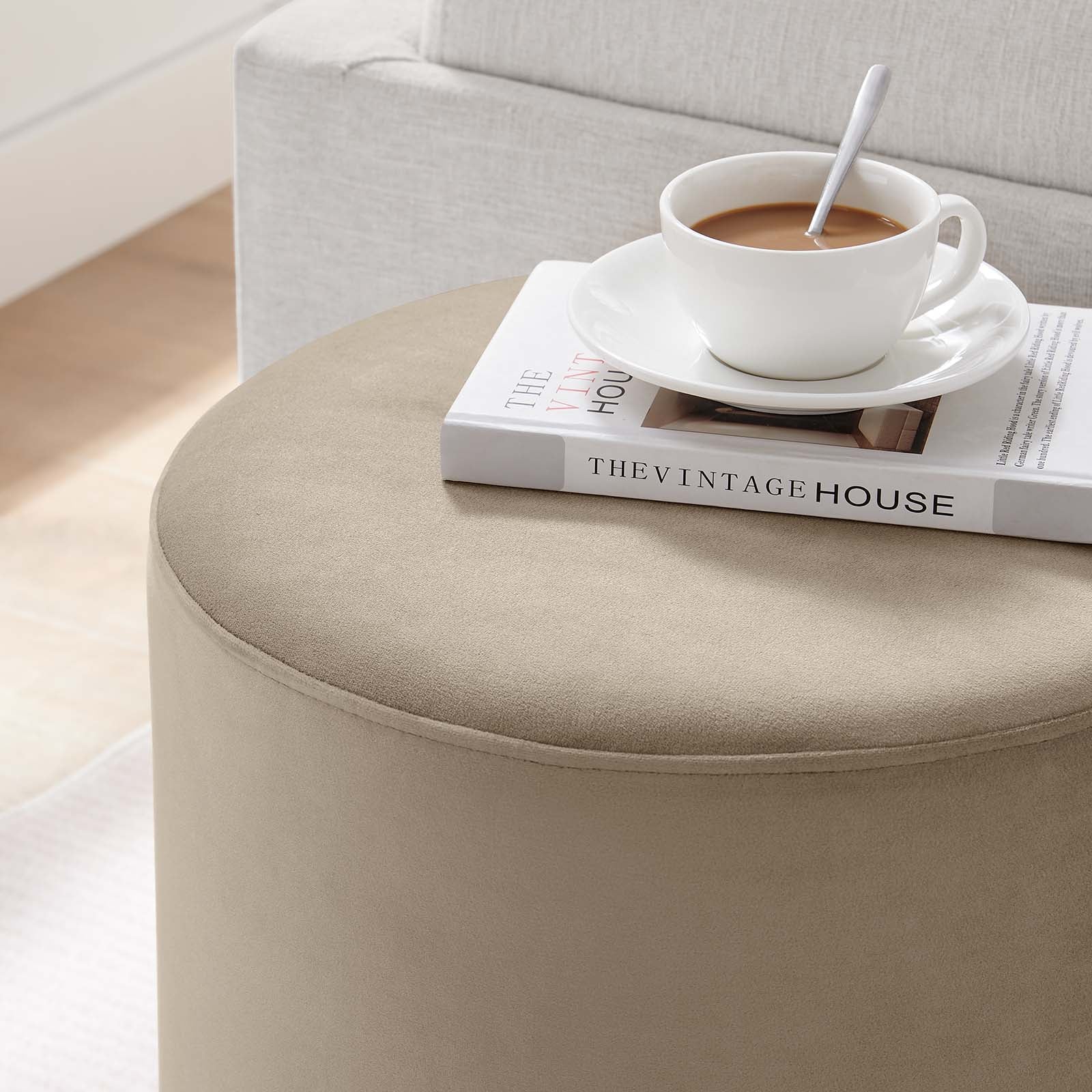 Tilden 16" Round Performance Velvet Upholstered Ottoman By Modway - EEI-6652 | Ottomans | Modishstore - 36