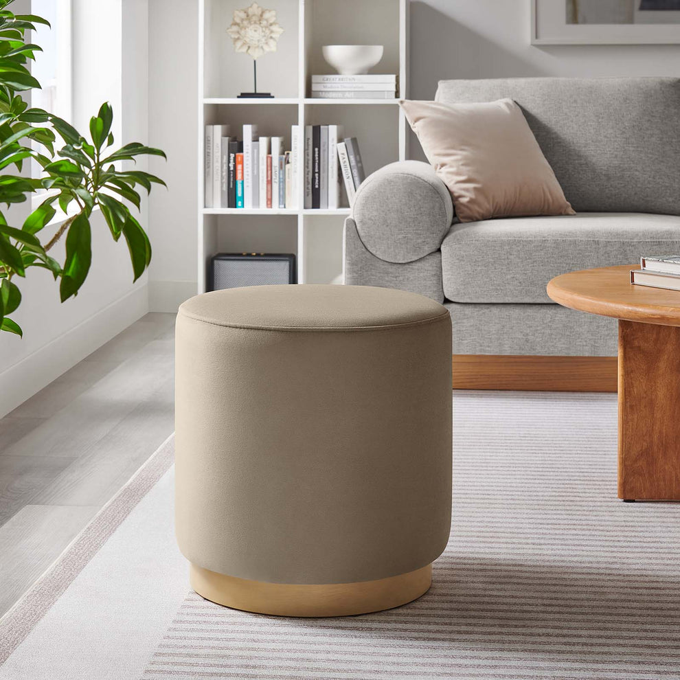 Tilden 16" Round Performance Velvet Upholstered Ottoman By Modway - EEI-6652 | Ottomans | Modishstore - 40