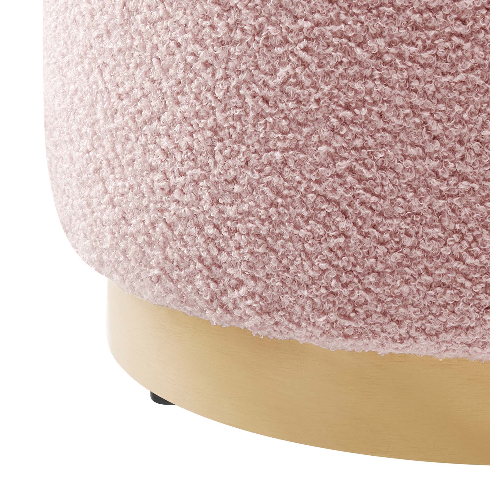 Tilden 16" Round Sherpa Upholstered Ottoman By Modway - EEI-6653 | Ottomans | Modishstore - 4