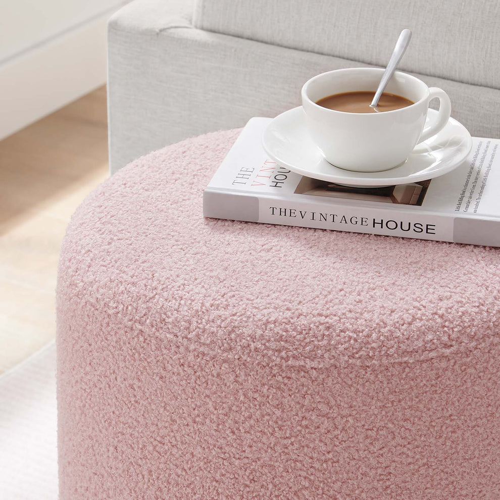 Tilden 16" Round Sherpa Upholstered Ottoman By Modway - EEI-6653 | Ottomans | Modishstore - 5